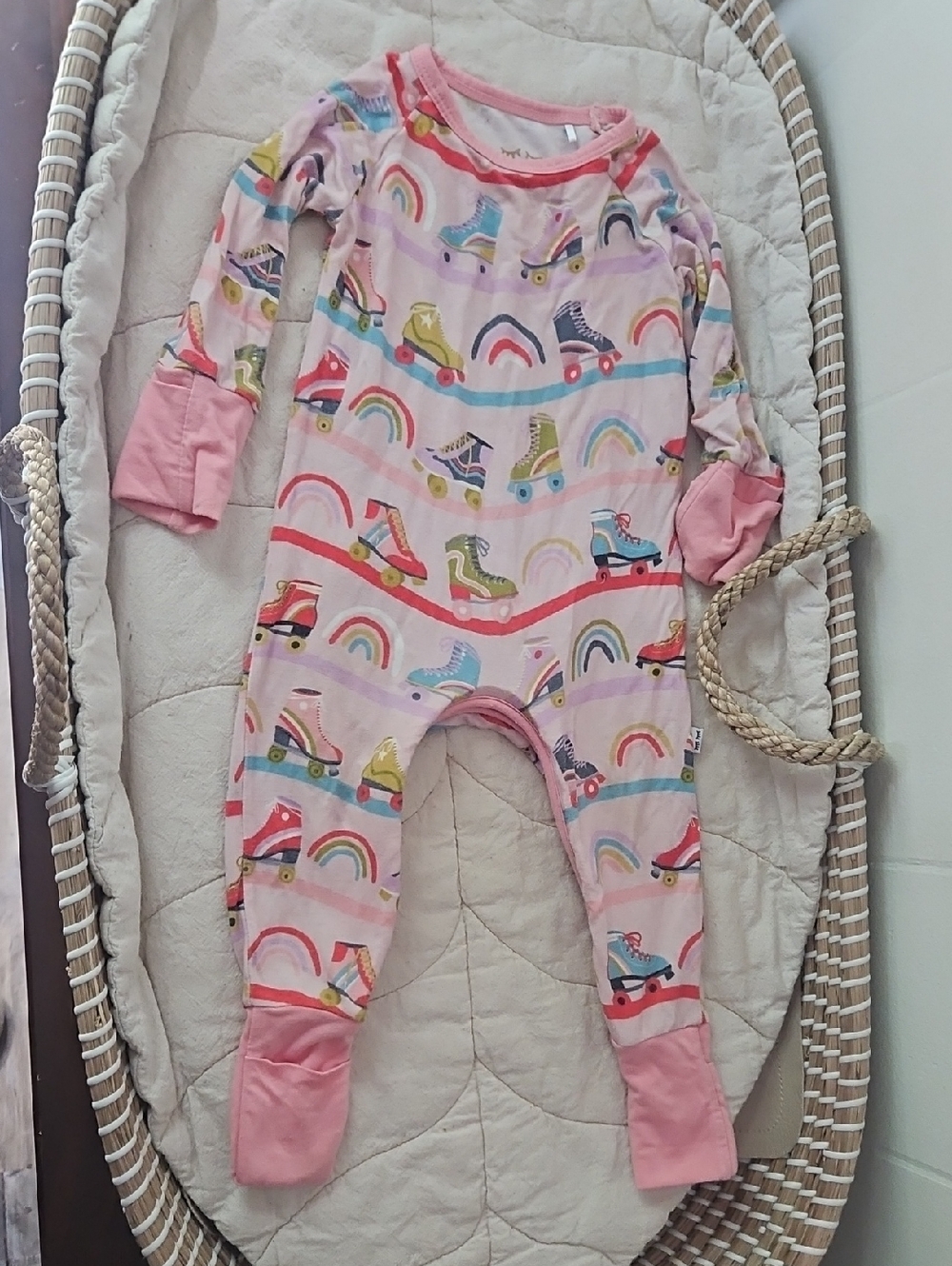 Little Sleepies Retro Roller Skates Size 0-3 Months